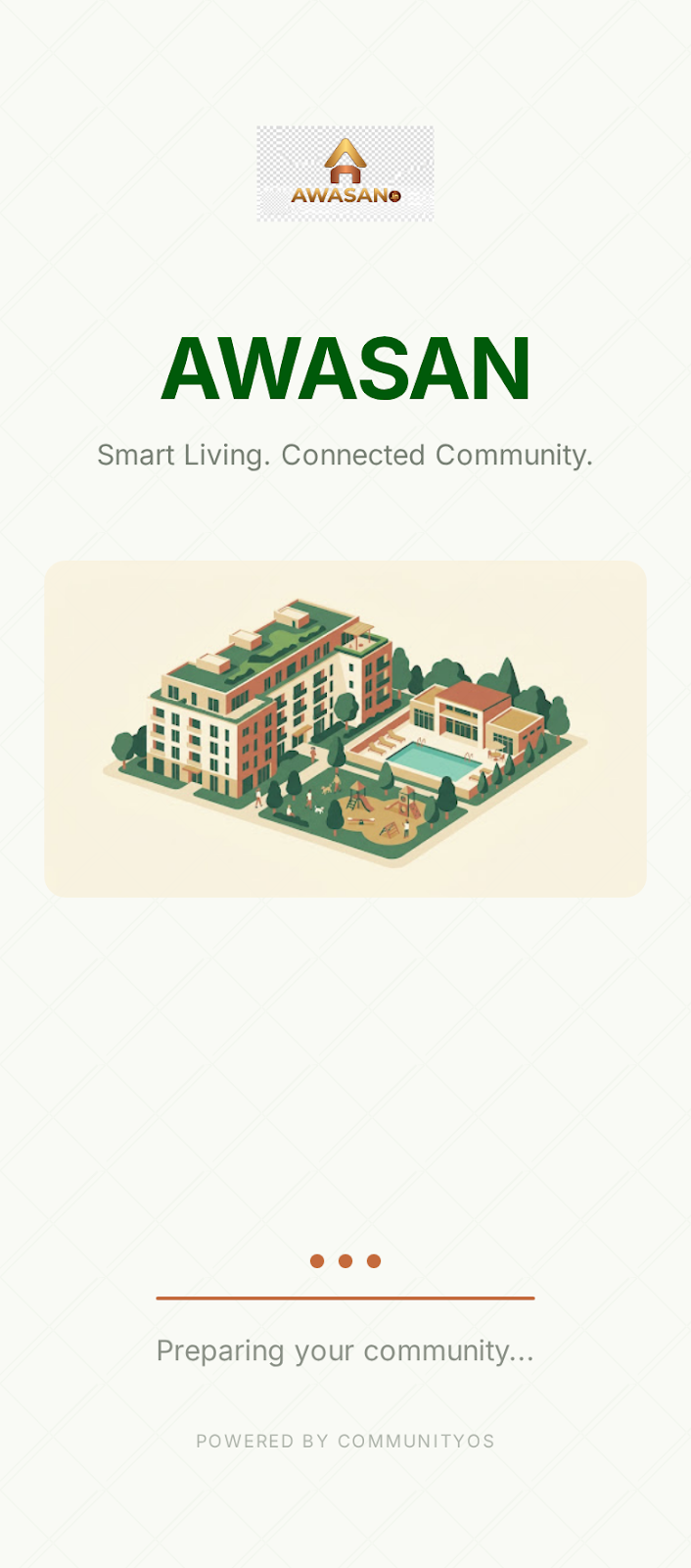 AWASAN Resident App premium splash screen